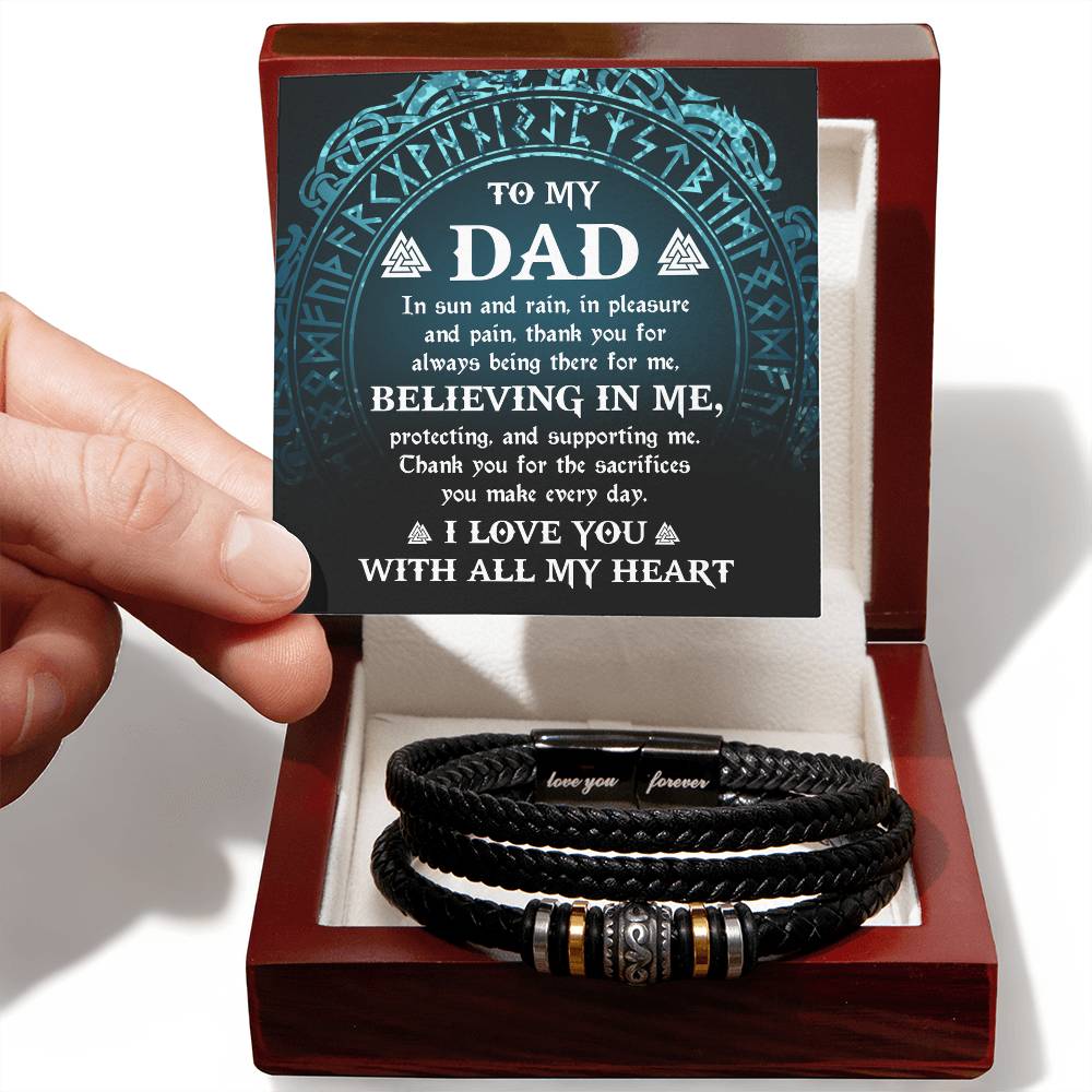 Gift for Dad - Thank you for  Believing in Me - Bracelet