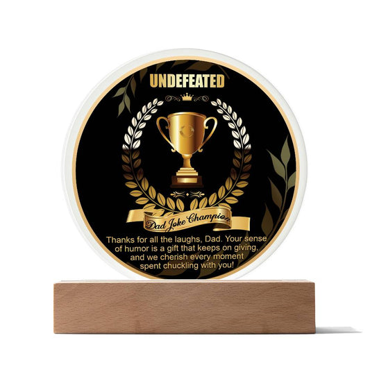 Dad-Dad Joke Champion-Circle Acrylic Plaque