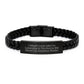 Amateur Radio Enthusiast Gifts - Funny Quote Interlaced Leather Bracelet for Men - Stainless Steel Engraved Birthday Unique Presents - Image 1