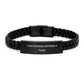 Funny Genealogy Gifts for Men and Women - Interlaced Leather Bracelet Christmas Unique Presents from Friends and Family - 'I Like Genealogy And Maybe 3 People' Quote - Image 1