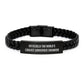 Aerospace Engineer Gifts, 'Officially The World's Coolest' Quote, Interlaced Leather Bracelet, For Him, Graduation Unique Gifts - Image 1