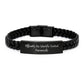 Funny Rescue Worker Gifts from Men for Rescue Worker - Officially The World's Coolest Rescue Worker Interlaced Leather Bracelet for Christmas Unique Gifts - Image 1