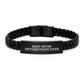 Funny Gifts from Men to Best Effin' Optometrist Ever, Unique Optometrist Christmas Unique Gifts for Him, Handmade Interlaced Leather Bracelet for Men, Optometrist Appreciation Day Jewelry - Image 1