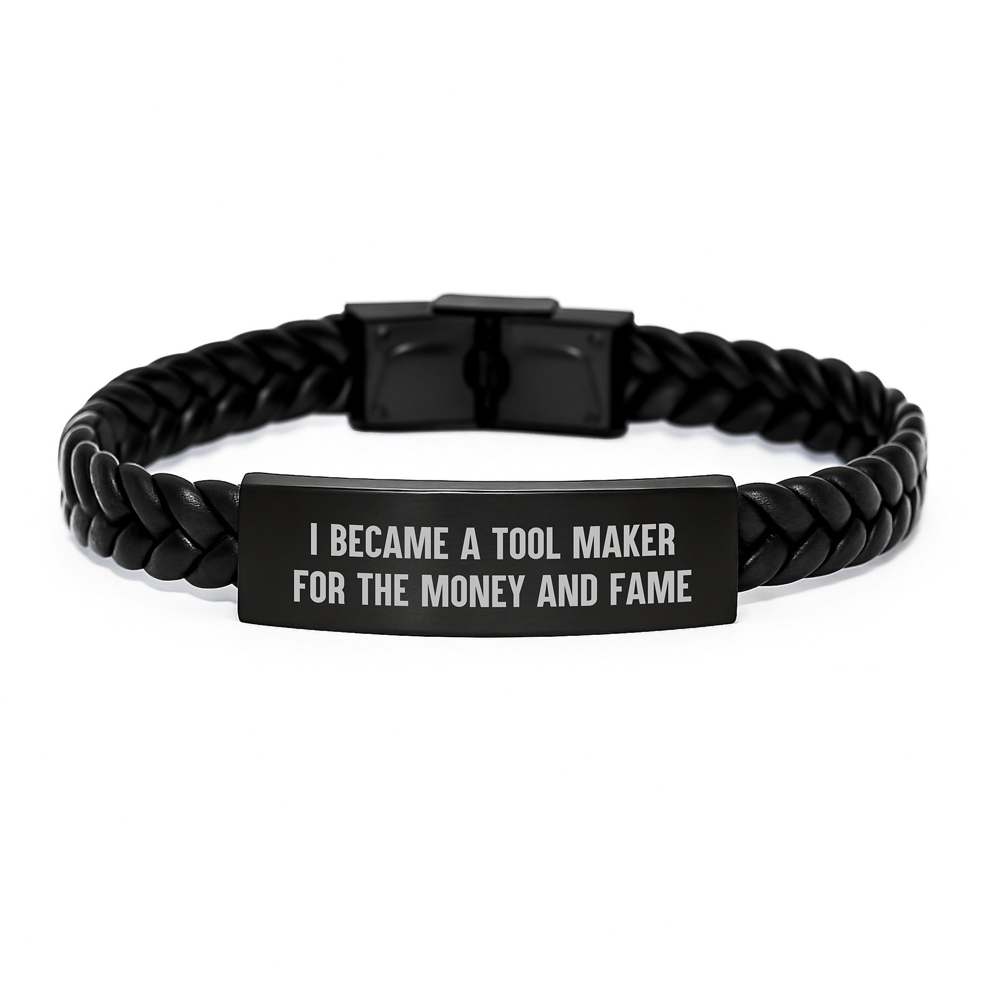 Tool Maker's Proud, Inspiring Story, Interlaced Leather Bracelet - Gifts from Friends to Tool Makers, Perfect Birthday Unique Gifts for Tool Makers - Image 1