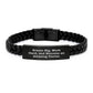 Inspirational Florist Gifts for Men - 'Dream Big' Interlaced Leather Bracelet, Christmas Unique Presents from Friends to Family, Adjustable Stainless Steel - Image 1