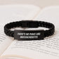 Massachusetts Gifts for Men, Unique Interlaced Leather Bracelet, Funny Quote 'There's No Place Like Massachusetts' Gifts from Friends, Christmas Unique Gifts for Men - Image 3