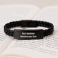 Best Database Administrator Ever Gifts from Friends - Interlaced Leather Bracelet for Database Administrator's Birthday - Inspirational Quote - Image 3