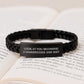 Funny Hairdresser Gift Ideas for Him or Her - Unique Interlaced Leather Bracelet with Engraved Stainless Steel, Gifts from Friends, Family, or Coworkers to Hairdresser for Christmas - Image 3