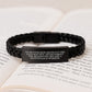 Maintenance Worker Christmas Unique Gifts from Family - Inspirational Interlaced Leather Bracelet for Men, Never Forget the Reason You Became a Maintenance Worker - Image 3