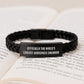 Aerospace Engineer Gifts, 'Officially The World's Coolest' Quote, Interlaced Leather Bracelet, For Him, Graduation Unique Gifts - Image 3
