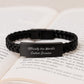 Cool Director Gifts, Funny Quote, Interlaced Leather Bracelet, Graduation Unique Gifts from Friends to Director - Image 3