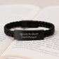 Therapist Gifts from Friends for Graduation Unique Inspirational Interlaced Leather Bracel - Image 3