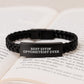 Funny Gifts from Men to Best Effin' Optometrist Ever, Unique Optometrist Christmas Unique Gifts for Him, Handmade Interlaced Leather Bracelet for Men, Optometrist Appreciation Day Jewelry - Image 3