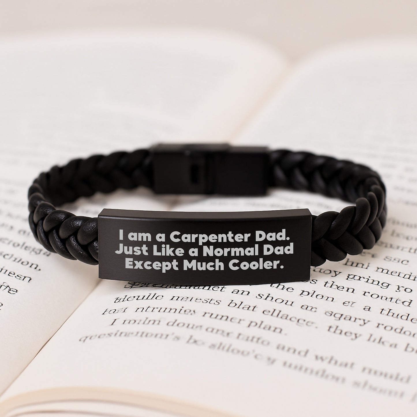 Unique Gifts for Carpenter Dad, Funny Leather Bracelet for Men, Christmas Unique - Image 3