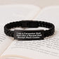 Unique Gifts for Carpenter Dad, Funny Leather Bracelet for Men, Christmas Unique - Image 3