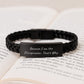 Funny Chiropractor Quotes Gift for Men Interlaced Leather Bracelet, Gifts from Family to Chiropractor, Unique Graduation Accessories - Image 3