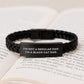 Funny Black Cat Dad Interlaced Leather Bracelet Gifts for Men from Friends and Family - 'I'm Not A Regular Dad. I'm A Black Cat Dad.' - Image 3