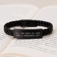 Tonkinese Cat Gifts, Funny Quote Interlaced Leather Bracelet, Gifts from Friends for Graduation Unique Gifts, All You Need is Love, 7.87" stainless steel and PU leather - Image 3