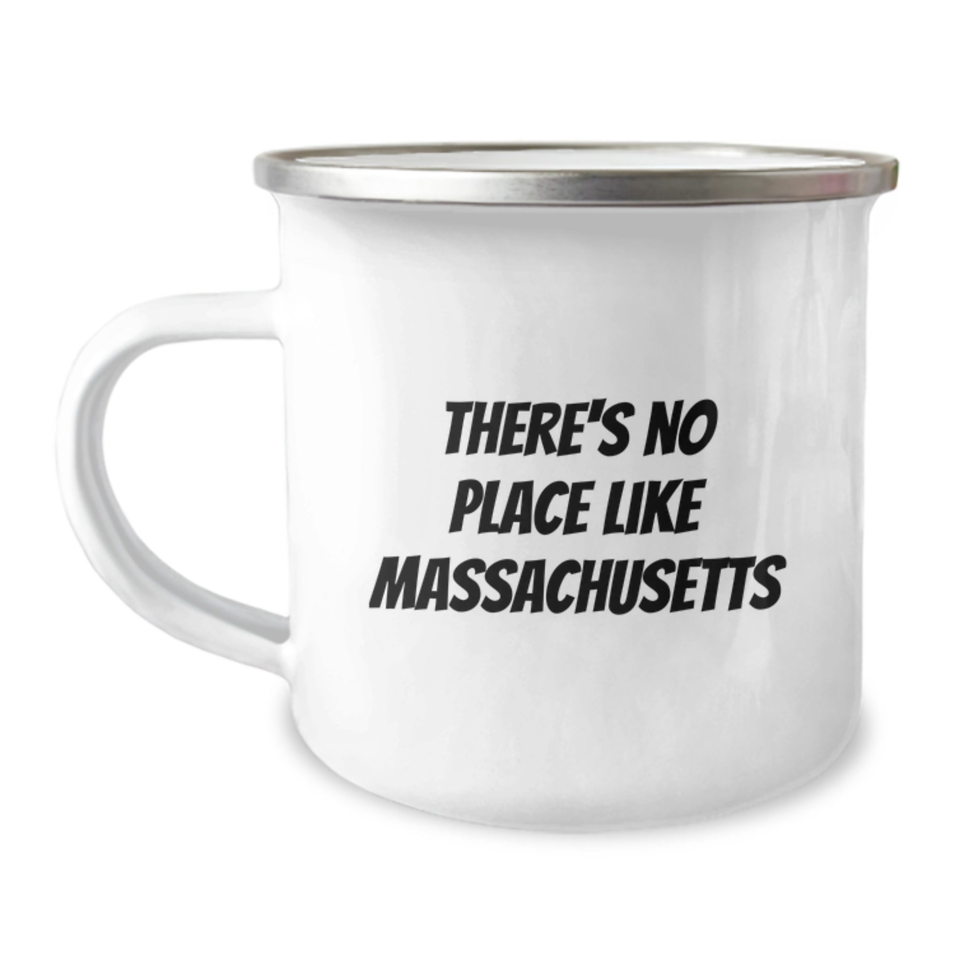 Funny Massachusetts Camping Mug Gifts from Friends to Family, 'There's No Place Like Massachusetts' for Christmas Unique Gifts - Image 1