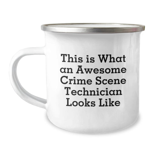 Funny Crime Scene Technician Gifts for Men, Unique Christmas Unique Gifts from Friends to Crime Scene Technician Enthusiasts, Awesome Crime Scene Technician Camping Mug - Image 1