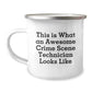 Funny Crime Scene Technician Gifts for Men, Unique Christmas Unique Gifts from Friends to Crime Scene Technician Enthusiasts, Awesome Crime Scene Technician Camping Mug - Image 1
