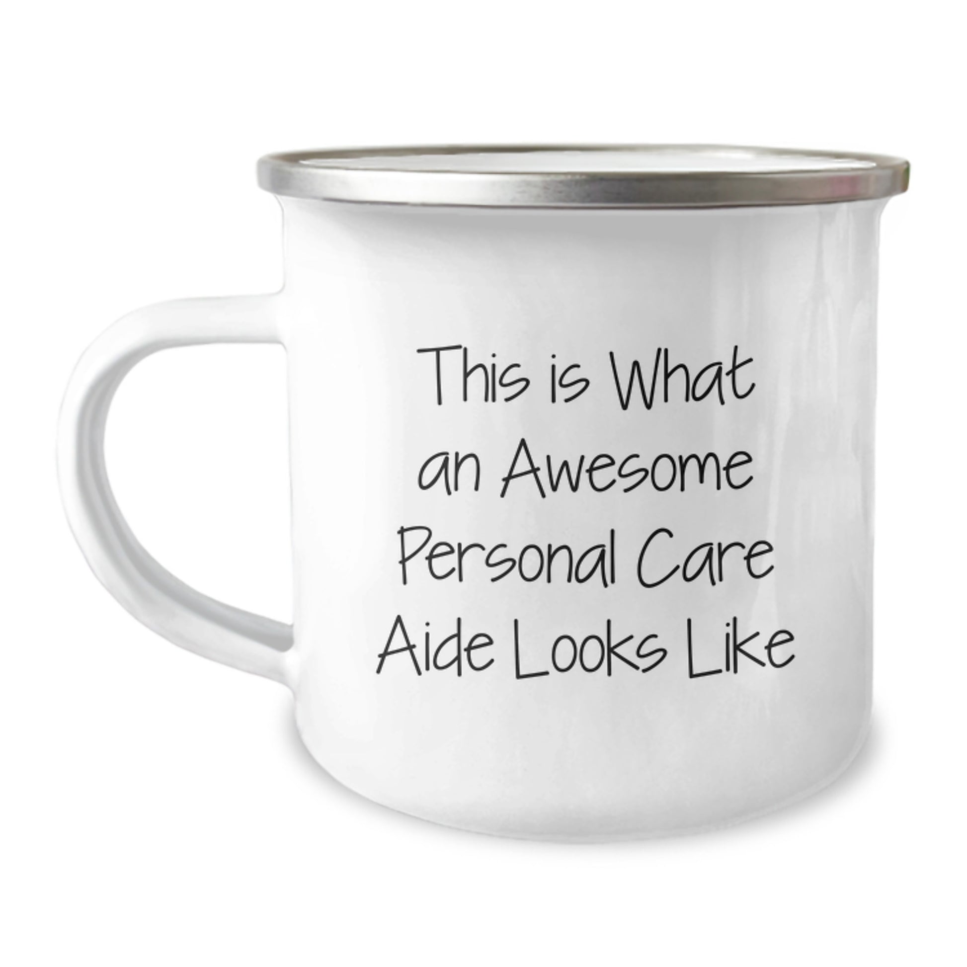 Personal Care Aide Gifts from Friends, Unique Graduation Gifts for Her, Funny Camping Mug with Quote 'This Is What An Awesome Personal Care Aide Looks Like' - Image 1