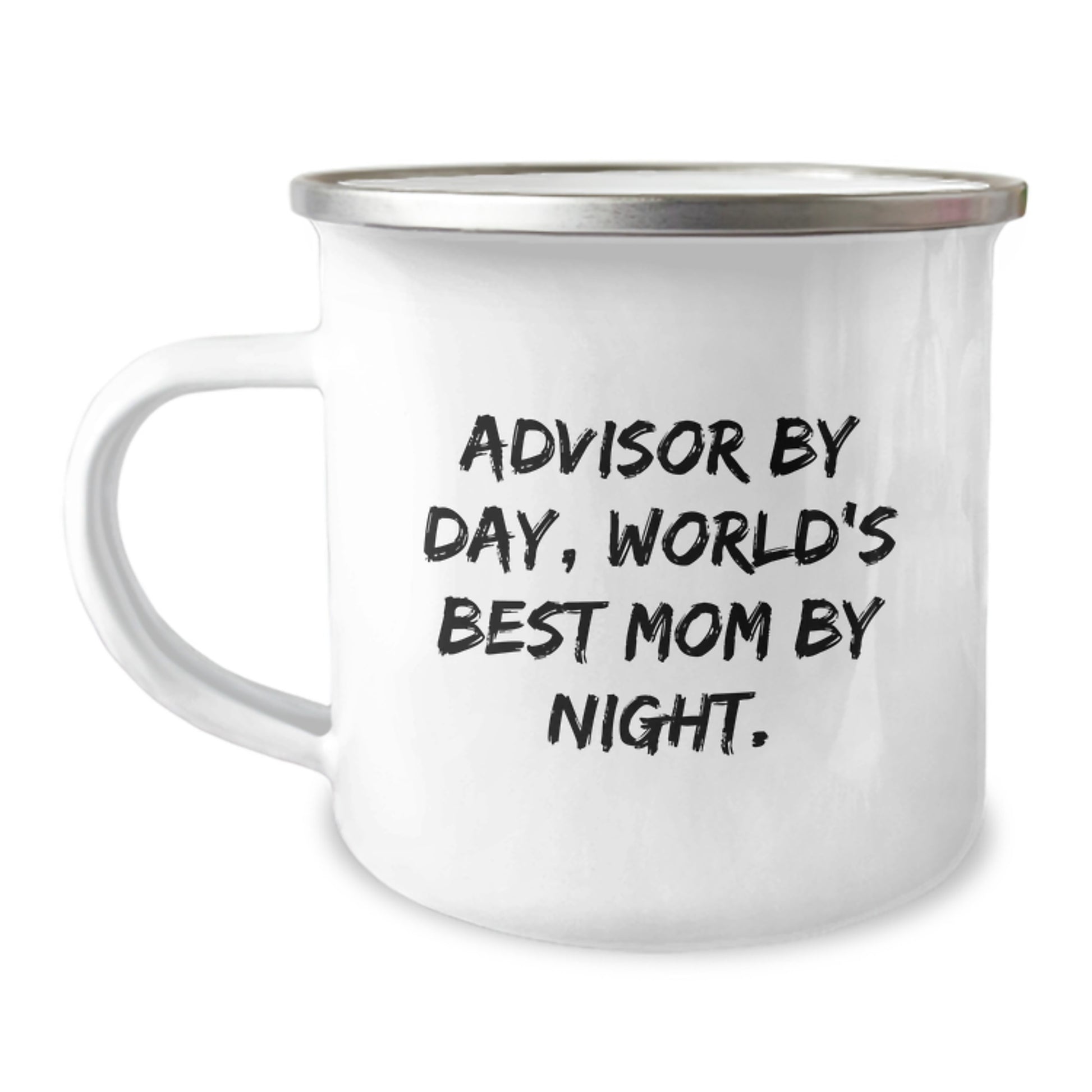 Funny Advisor Gifts from Mom - Birthday Unique Gifts for Advisors - Camping Mug with 'Advisor By Day, World's Best Mom By Night.' Quote - Image 1