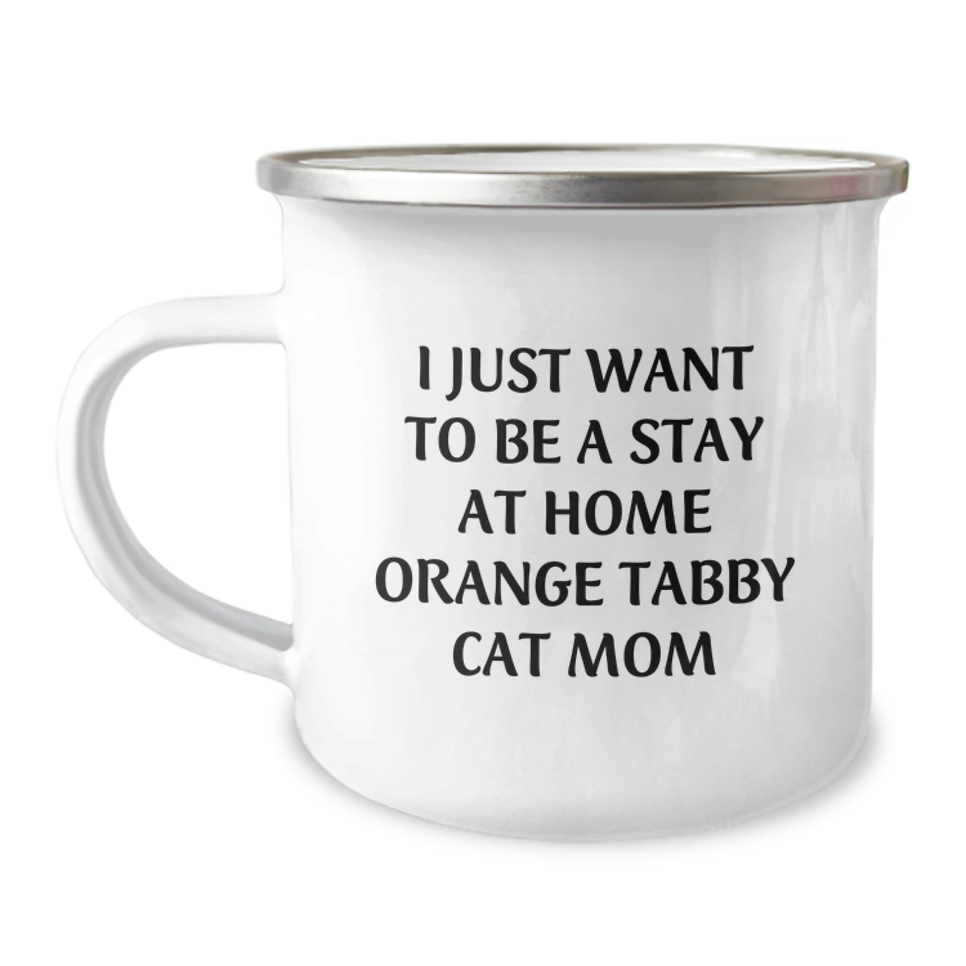 Funny Orange Tabby Cat Mom Camping Mug Gifts from Men to Women Friends Family for Valentine's Unique Presents - Image 1