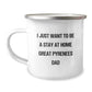Funny Great Pyrenees Dog Camping Mug for Dad, Unique Gifts from Great Pyrenees Dog Lover to Stay at Home Dad, Christmas Unique Presents - Image 1