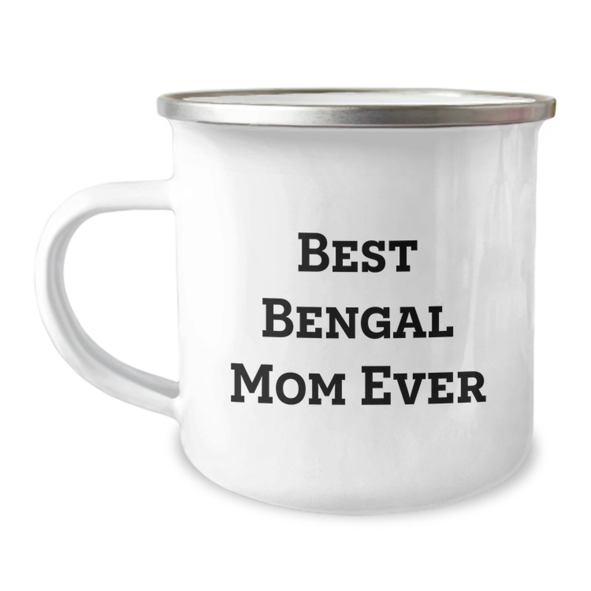 Funny Bengal Cat Gifts from Men to Bengal Cat Lovers on Valentine's - 'Best Bengal Mom Ever' Camping Mug - Image 1