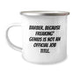 Funny Barber Gifts for Men from Friends and Family - Birthday Unique Ideas for Him, Camping Mug with 'Barber. Because Freaking' genius Is Not An Official Job Title.' Quote - Image 1