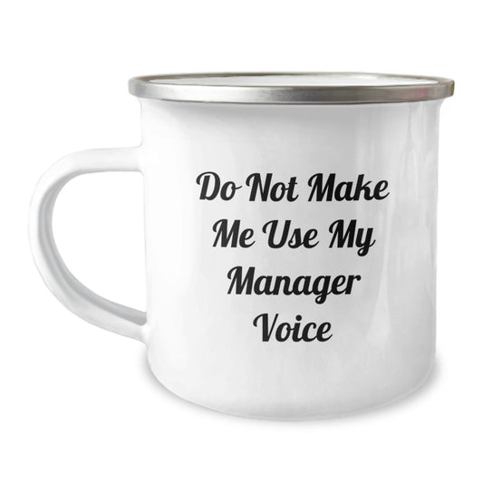 Funny Manager Gifts from Friends - Cute Christmas Unique Manager Mugs with Do Not Make Me Use My Manager Voice - Image 1