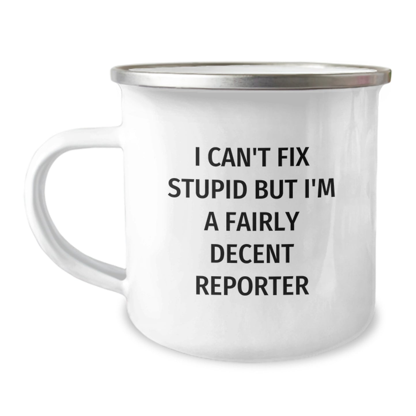 Funny Reporter Gifts from Friends, Christmas Unique Camping Mugs for Reporter, I'm A Fairly Decent Reporter - Image 1
