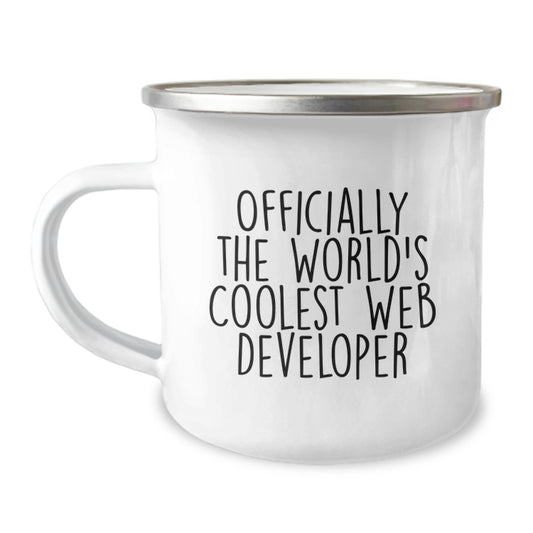Gifts for Web Developer Friends - Officially The World's Coolest Web Developer - Funny Web Developer Camping Mug, Christmas Unique Gifts from Men, Women, Family, Friends - Image 1