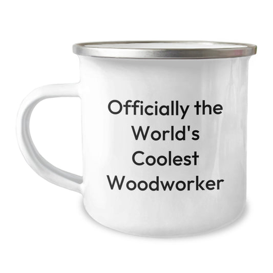 Funny Woodworker Gifts from Men to Husband Christmas Unique Mugs - Officially The World's Coolest Woodworker - Image 1