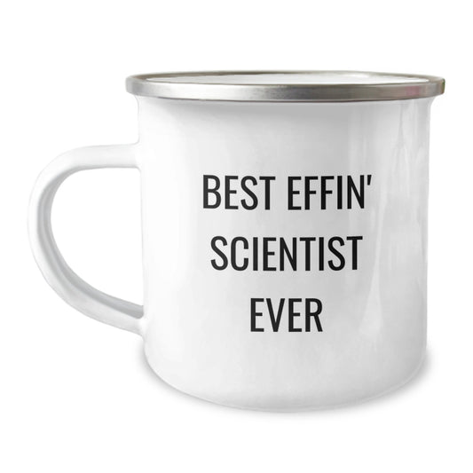 Funny Scientist Camping Mug Gifts from Friends for Best Effin' Scientist Ever - Image 1
