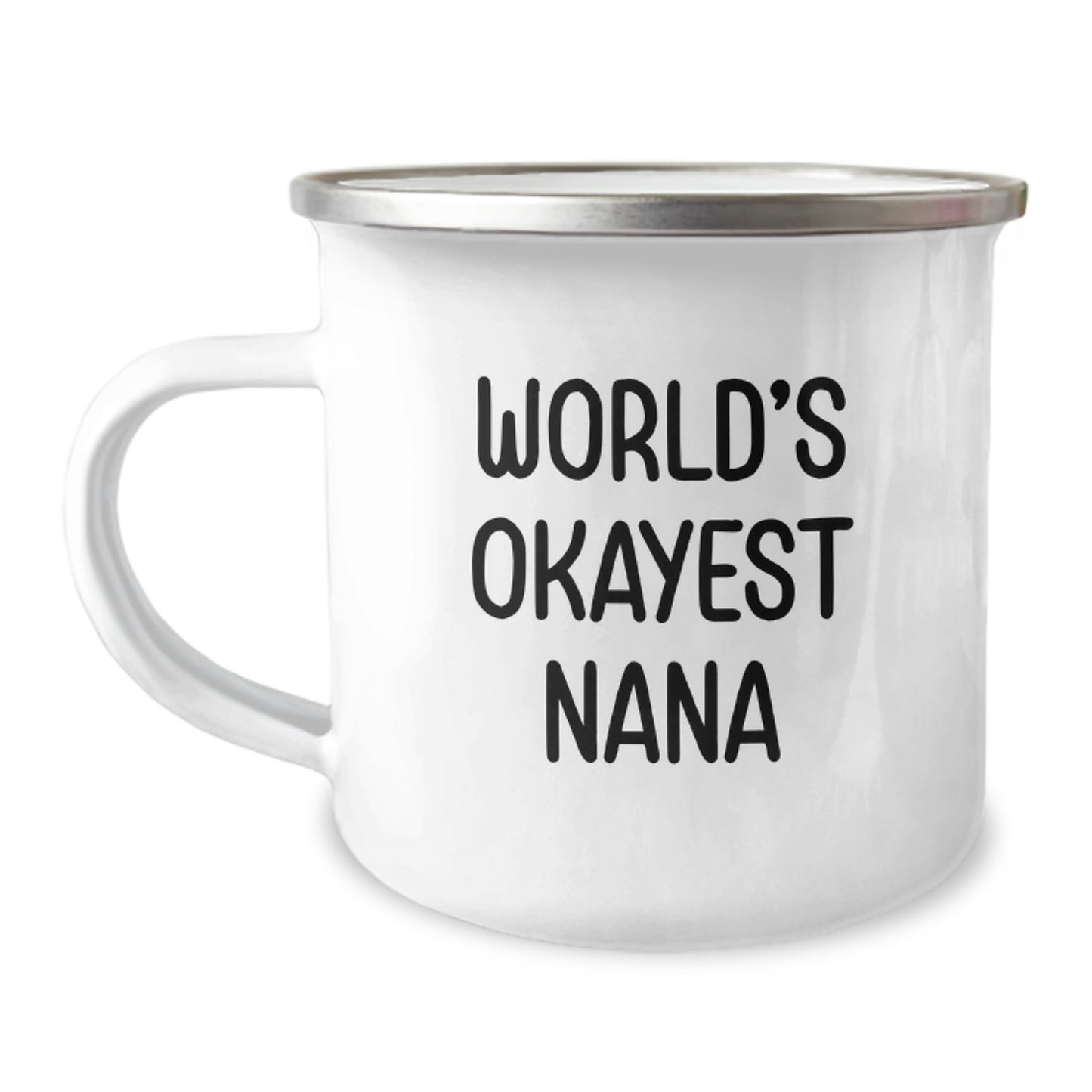 Funny World's Okayest Nana Gifts from Family for Christmas Camping Mug - Image 1