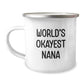 Funny World's Okayest Nana Gifts from Family for Christmas Camping Mug - Image 1
