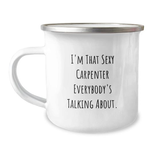 Funny Sexy Carpenter Gifts from Friends, Men, Women to Carpenter Men for Christmas Unique Camping Mug - Image 1