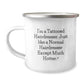 Funny Hairdresser Gifts, Birthday Unique Gifts from Friends to Hairdresser Men, 'I'm a Tattooed Hairdresser' Camping Mug - Image 1