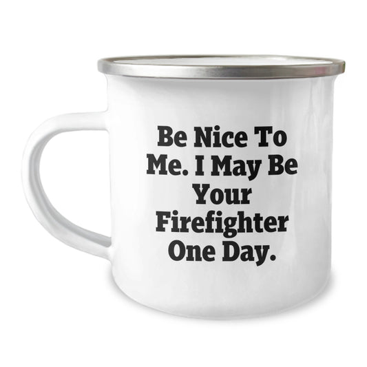 Funny Firefighter Camping Mug Gifts from Friends to Firefighter Men on Christmas Unique Gifts - Image 1