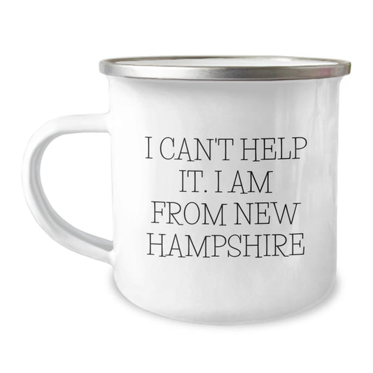 Gifts from New Hampshire Lovers for New Hampshire Camping Enthusiasts, Unique Christmas Unique Gifts from Friends, Funny Quote about Love for the Granite State, Camping Mug for Men or Women - Image 1