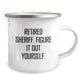 Funny Sheriff Gifts for Men, Unique Christmas Unique Gifts from Family to Sheriff, Sheriff Camping Mug with Quirky 'Retired Sheriff. Figure It Out Yourself.' Quote - Image 2