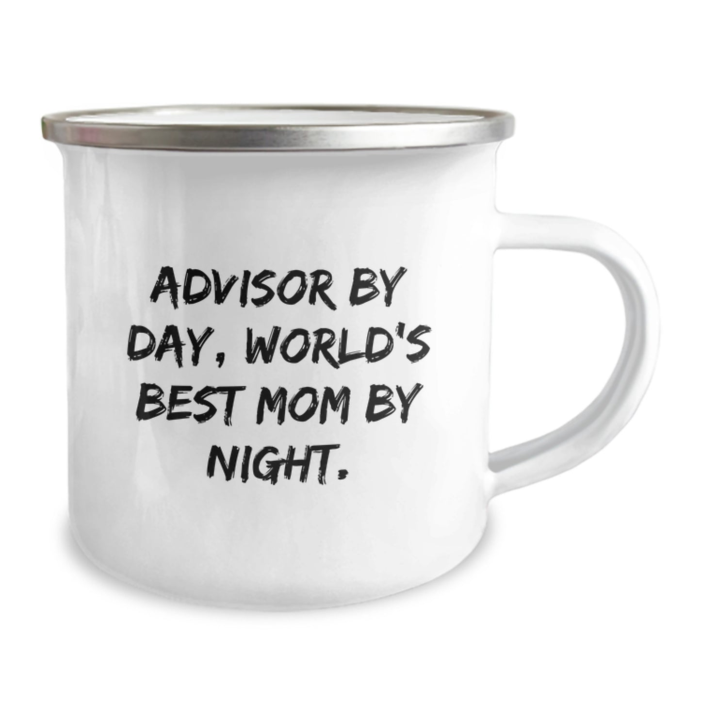 Funny Advisor Gifts from Mom - Birthday Unique Gifts for Advisors - Camping Mug with 'Advisor By Day, World's Best Mom By Night.' Quote - Image 2
