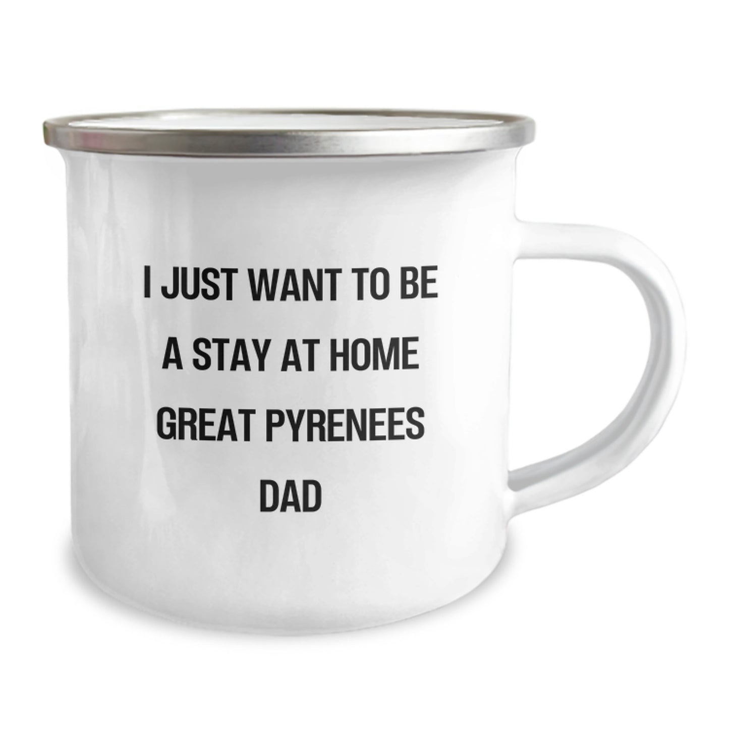 Funny Great Pyrenees Dog Camping Mug for Dad, Unique Gifts from Great Pyrenees Dog Lover to Stay at Home Dad, Christmas Unique Presents - Image 2