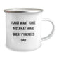 Funny Great Pyrenees Dog Camping Mug for Dad, Unique Gifts from Great Pyrenees Dog Lover to Stay at Home Dad, Christmas Unique Presents - Image 2