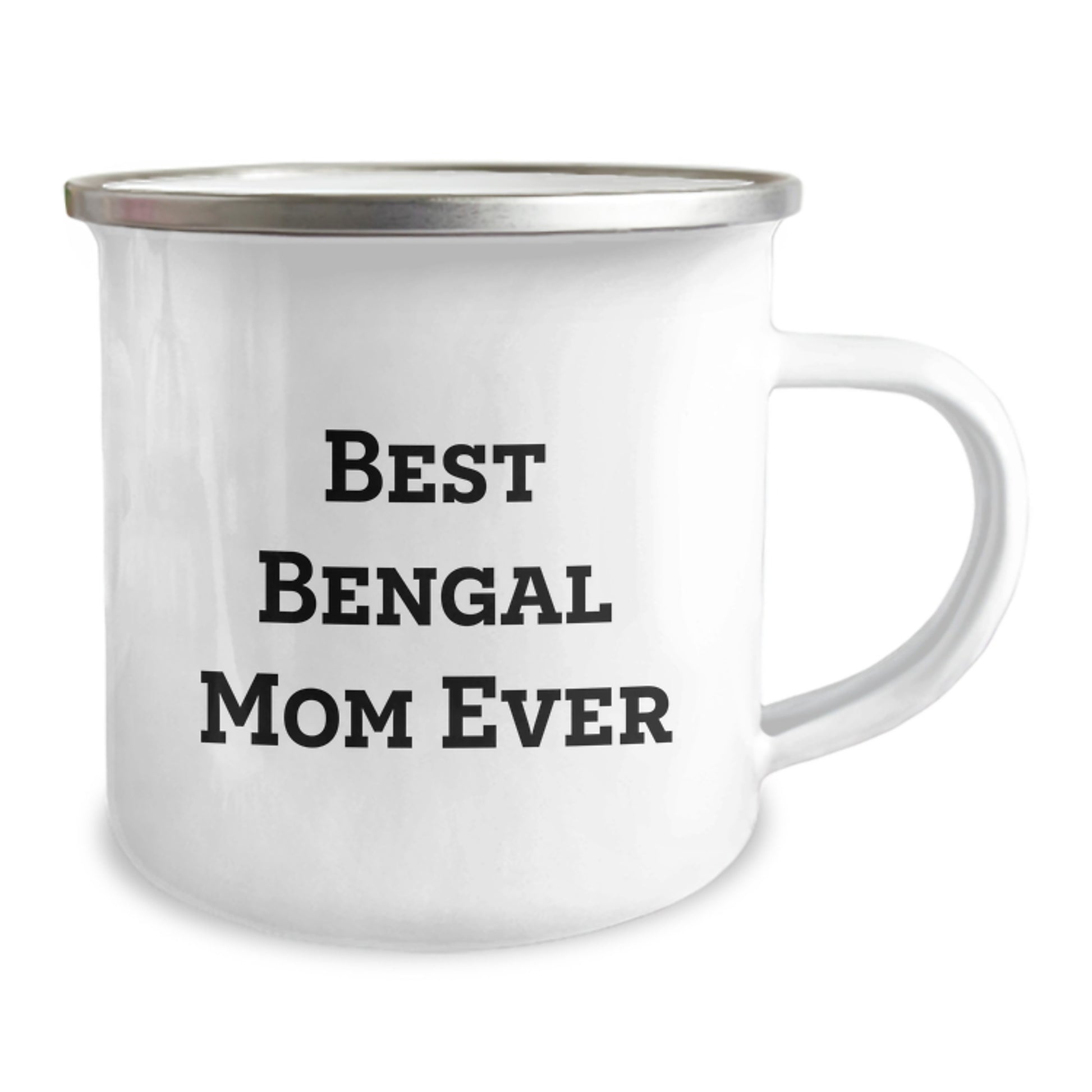 Funny Bengal Cat Gifts from Men to Bengal Cat Lovers on Valentine's - 'Best Bengal Mom Ever' Camping Mug - Image 2