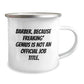 Funny Barber Gifts for Men from Friends and Family - Birthday Unique Ideas for Him, Camping Mug with 'Barber. Because Freaking' genius Is Not An Official Job Title.' Quote - Image 2