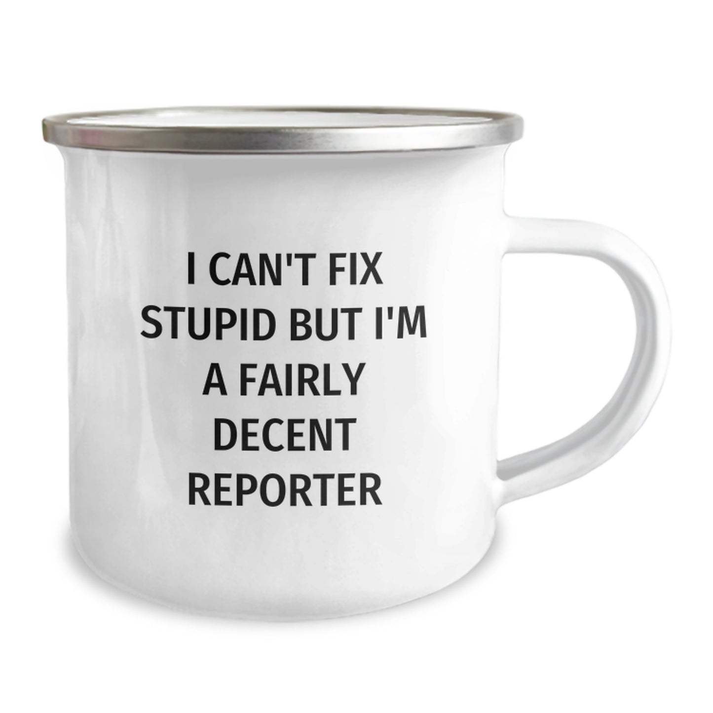 Funny Reporter Gifts from Friends, Christmas Unique Camping Mugs for Reporter, I'm A Fairly Decent Reporter - Image 2