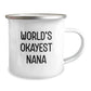 Funny World's Okayest Nana Gifts from Family for Christmas Camping Mug - Image 2